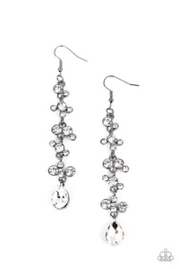 Wedding Day Dazzle - Black Gunmetal & Rhinestone Earrings - The Jazzy T Collections