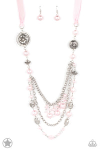 All The Trimmings - Pink Ribbon Blockbuster Necklace - The Jazzy T Collections