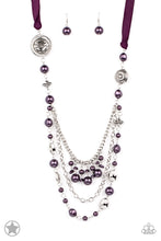 Load image into Gallery viewer, All The Trimmings - Purple Ribbon Blockbuster Necklace - The Jazzy T Collections
