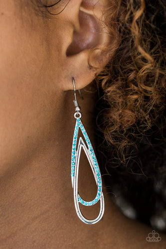 REIGN Storm - Blue Rhinestone Earrings - The Jazzy T Collections