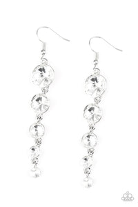 Raining Rhinestones - White Rhinestone Earrings - The Jazzy T Collections