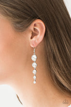 Load image into Gallery viewer, Raining Rhinestones - White Rhinestone Earrings - The Jazzy T Collections
