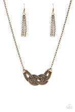 Load image into Gallery viewer, Nautically Naples - Brass Knot Necklace - The Jazzy T Collections
