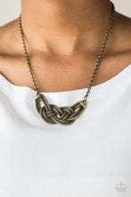 Load image into Gallery viewer, Nautically Naples - Brass Knot Necklace - The Jazzy T Collections
