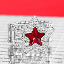 Load image into Gallery viewer, One Nation Under Sparkle - Red &amp; White Rhinestone Ring - The Jazzy T Collections
