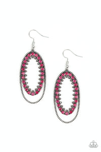 Marry Into Money - Pink Rhinestone Earrings - The Jazzy T Collections