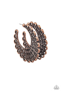 Funky Flirt - Copper Filigree Hoop Earrings - The Jazzy T Collections