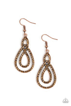 Load image into Gallery viewer, Sassy Sophistication - Copper &amp; Topaz Earrings - The Jazzy T Collections
