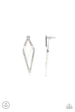 Load image into Gallery viewer, Point-BANK - White Rhinestone Earrings - The Jazzy T Collections
