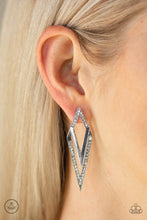 Load image into Gallery viewer, Point-BANK - White Rhinestone Earrings - The Jazzy T Collections
