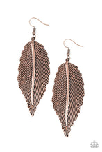 Load image into Gallery viewer, Lookin For A FLIGHT - Copper Feather Earrings - The Jazzy T Collections
