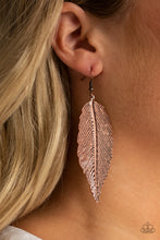 Load image into Gallery viewer, Lookin For A FLIGHT - Copper Feather Earrings - The Jazzy T Collections
