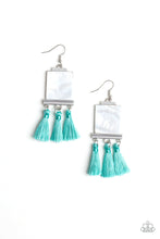 Load image into Gallery viewer, Tassel Retreat - Blue &amp; White Shell Earrings - The Jazzy T Collections
