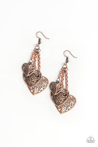 Once Upon A Heart - Copper Earrings - The Jazzy T Collections