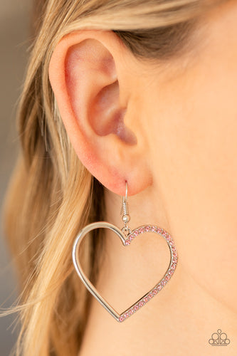 First Date Dazzle - Pink Heart Earrings - The Jazzy T Collections