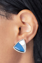 Load image into Gallery viewer, Kaleidoscopic Collision - Blue Earrings - The Jazzy T Collections
