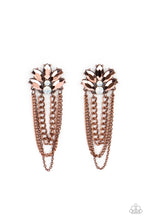 Load image into Gallery viewer, Reach for the SKYSCRAPERS - Copper &amp; Rhinestone Earrings - The Jazzy T Collections
