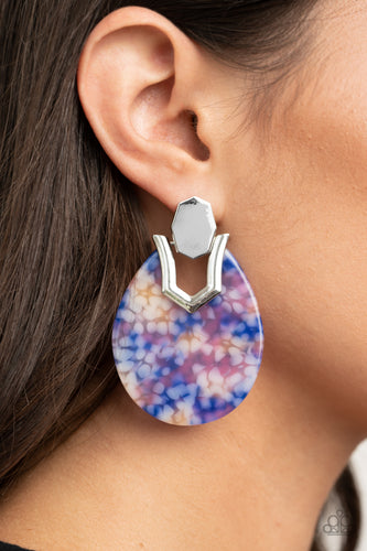 HAUTE Flash - Blue Acrylic Earrings - The Jazzy T Collections