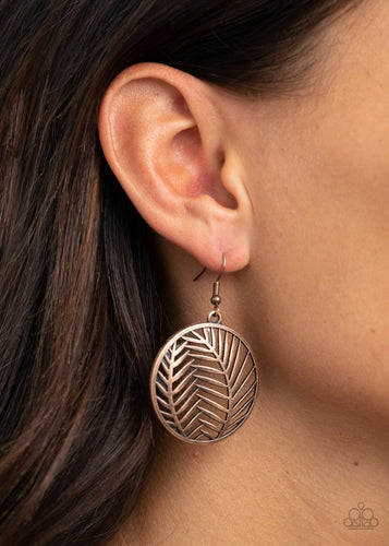 Palm Perfection - Copper Leaf Earrings - The Jazzy T Collections