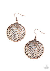 Palm Perfection - Copper Leaf Earrings - The Jazzy T Collections