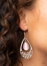 Load image into Gallery viewer, DEW You Feel Me? - Pink Cat&#39;s Eye Earrings - The Jazzy T Collections
