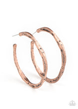 Load image into Gallery viewer, Asymmetrical Attitude - Copper Hoop Earrings - The Jazzy T Collections
