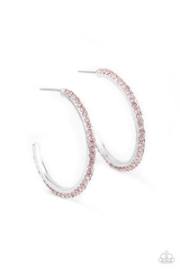 Dont Think Twice - Pink Hoop Earrings - The Jazzy T Collections