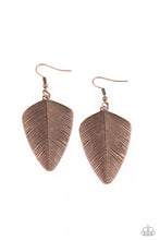 Load image into Gallery viewer, One Of The Flock - Copper Feather Earrings - The Jazzy T Collections
