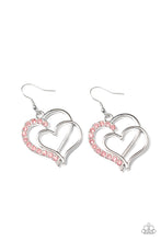 Load image into Gallery viewer, Double the Heartache - Pink Rhinestone Earrings - The Jazzy T Collections
