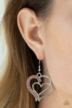 Load image into Gallery viewer, Double the Heartache - Pink Rhinestone Earrings - The Jazzy T Collections
