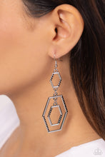 Load image into Gallery viewer, Geometric Maven - Black Rhinestone Earrings - The Jazzy T Collections
