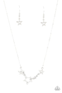 Proudly Patriotic - White Rhinestone Star Necklace - The Jazzy T Collections