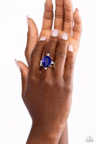 Sensational Sparkle - Blue Rhinestone Ring - The Jazzy T Collections