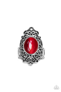 Once Upon a Meadow - Red Cat's Eye Stone Ring - The Jazzy T Collections