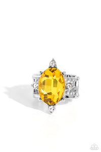 Sensational Sparkle - Yellow Rhinestone Ring - The Jazzy T Collections