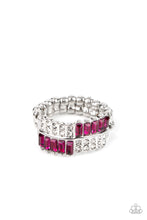 Load image into Gallery viewer, Put Them in Check - Pink &amp; White Rhinestone Ring - The Jazzy T Collections
