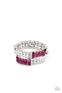 Put Them in Check - Pink & White Rhinestone Ring - The Jazzy T Collections