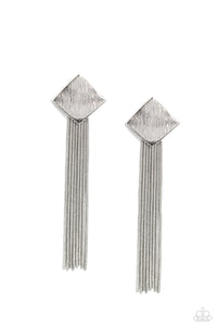 Experimental Elegance - Silver Tassel Earrings - The Jazzy T Collections