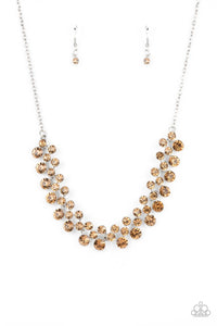 Won The Lottery - Brown Topaz Rhinestone Necklace - The Jazzy T Collections