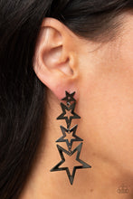 Load image into Gallery viewer, Superstar Crescendo - Black Gunmetal Earrings - The Jazzy T Collections
