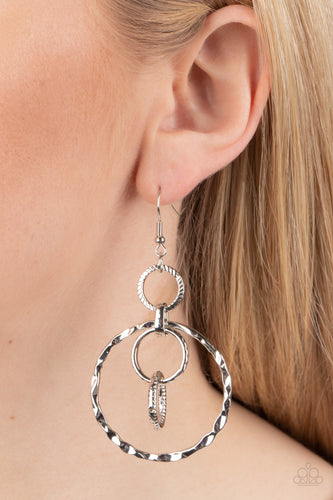 Twisted Temptation - Silver Hammered Earrings - The Jazzy T Collections