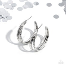 Load image into Gallery viewer, CONTOUR de Force - Silver Hoop Earrings - The Jazzy T Collections
