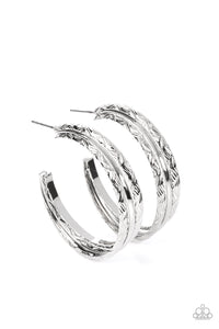 CONTOUR de Force - Silver Hoop Earrings - The Jazzy T Collections