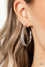 Load image into Gallery viewer, CONTOUR de Force - Silver Hoop Earrings - The Jazzy T Collections
