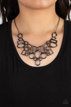 Load image into Gallery viewer, Geometric Grit - Black Gunmetal Necklace - The Jazzy T Collections
