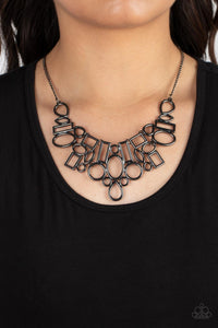 Geometric Grit - Black Gunmetal Necklace - The Jazzy T Collections