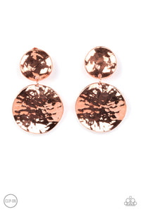 Rush Hour - Copper Clip-On Earrings - The Jazzy T Collections