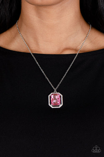 Galloping Gala - Pink Rhinestone Necklace - The Jazzy T Collections