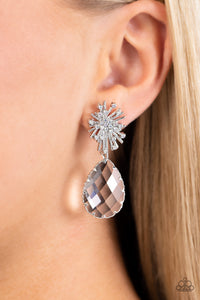 Stellar Shooting Star - White Rhinestone Earrings - The Jazzy T Collections