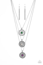 Load image into Gallery viewer, Geographic Grace - Purple Amethyst, Opal &amp; Jade Necklace - The Jazzy T Collections
